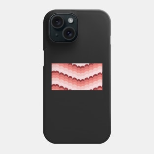 Bargello scallop waves coral Phone Case