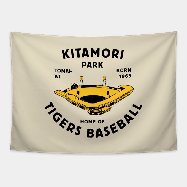 Kitamori Park - Home of the Tomah Tigers! Tapestry by Northwoods Baseball Sleep Radio