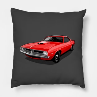 1970 Plymouth Barracuda in Tor Red Pillow