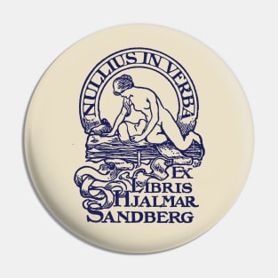 Ex Libris Hjalmar Sandberg Pin