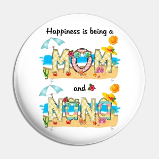 Happiness Is Being A Mom And Nana Summer Beach Happy Mother's Pin