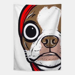 Brown Boston Terrier Hoodie Tapestry