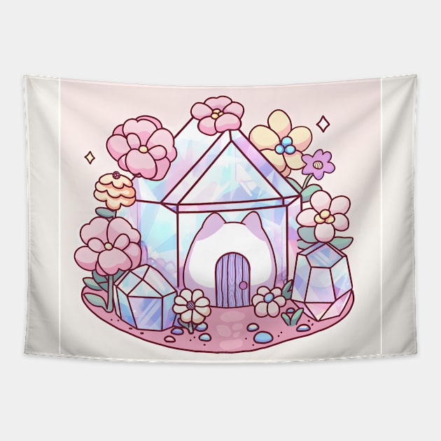 Crystal house Tapestry by Varpu Maki