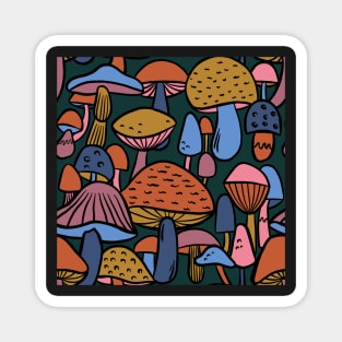 Mushrooms toadstools woodland autumn fall funghi Magnet