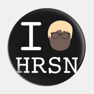 I Heart HRSN (White Font) Pin