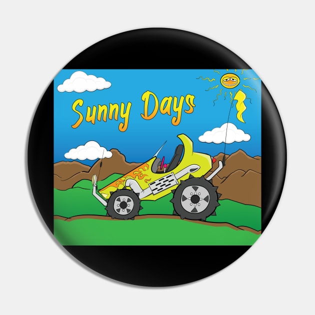 Sunny Days Yellow Offroad 4x4 Rock Crawler Truck Pin by Dad n Son Designs