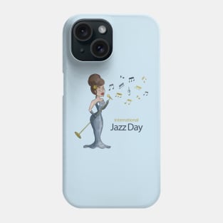 Woman Singing jazz day Phone Case