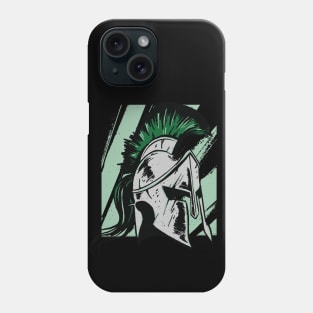 Gritty Spartan Helment Illustration Phone Case