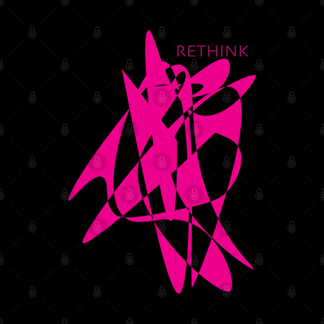 Rethink pink abstract design by FunLeemon