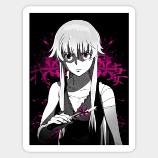  Gasai Yuno Mirai Nikki Car Graphic Van GTR - Sticker Graphic -  Weatherproof & Long Lasting Sticker : Sports & Outdoors