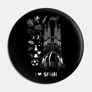 I Love Spain Pin