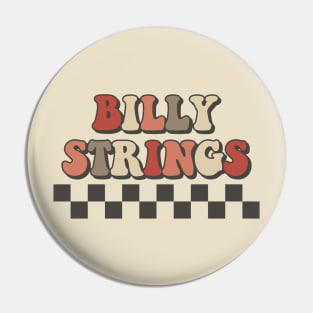 Billy Strings Checkered Retro Groovy Style Pin