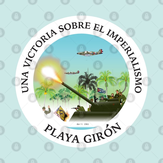 Playa giron bay of pigs  stickers magnets pin buttons by Elcaiman7