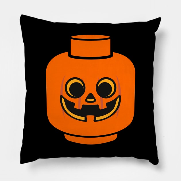 Pumpkin Brickhead Pillow by chrisraimoart