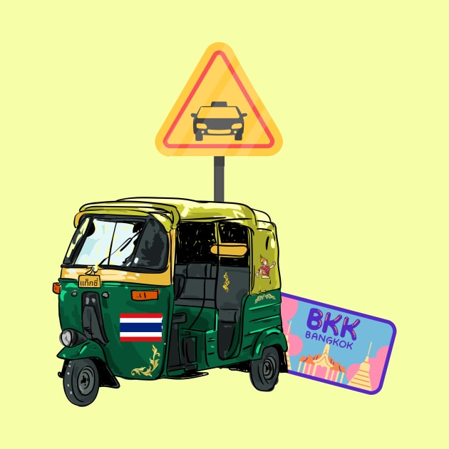 Tuk Tuk Bangkok Thailand by Laakiiart