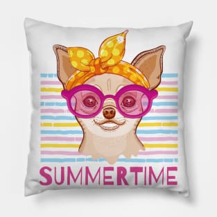 Chihuahua Summer time Pillow