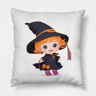 Cute Baby Witch Pillow