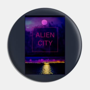 Moon City Poster Pin