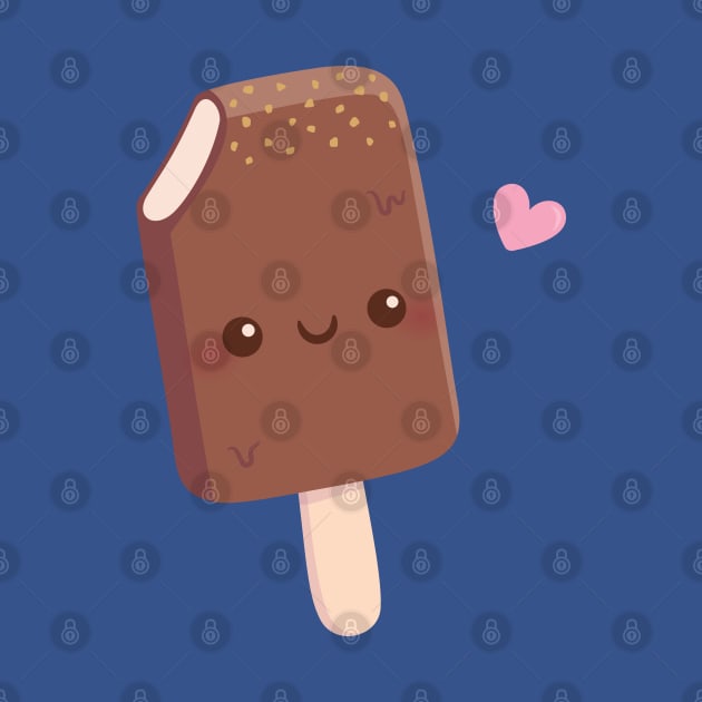 Cute Chocolate Coated Vanilla Ice cream by rustydoodle