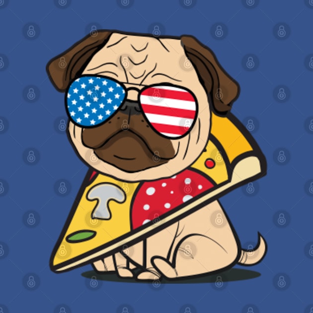 Pug Pizza USA!! by Plushism