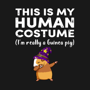 This My Human Costume I’m Really Guinea Pig Halloween (86) T-Shirt