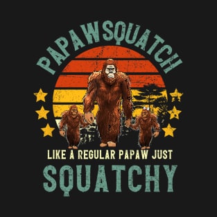 Mens Papawsquatch Like A Papaw Just Way More Squatchy Father Day T-Shirt