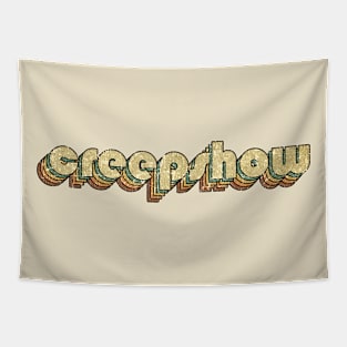 Creepshow // Vintage Rainbow Typography Style // 70s Tapestry