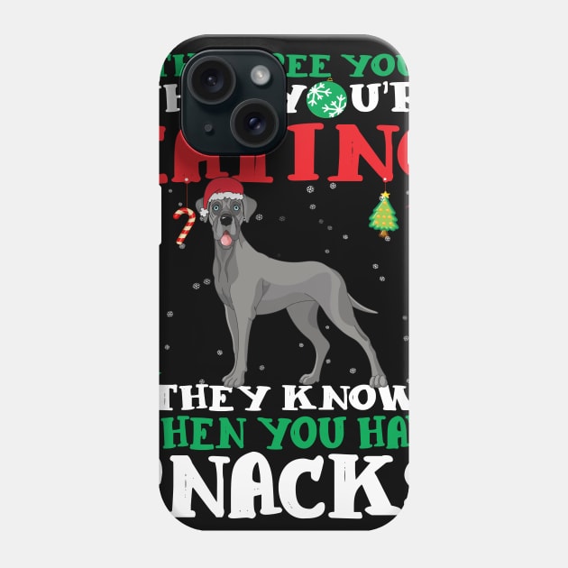 Christmas Dog Eating Snacks Phone Case by CyberpunkTees