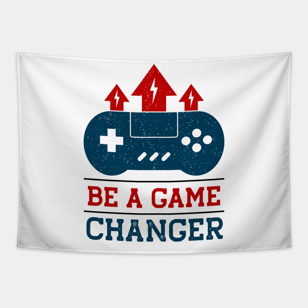 Be a Game Changer // Gamer Quote Tapestry by SLAG_Creative