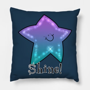 Shine! (Blue) Pillow