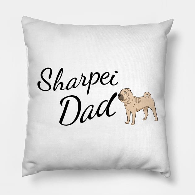 Sharpei Dad Pillow by tribbledesign