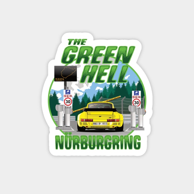 Nurburgring RUF CTR Yellowbird Edition Magnet by 8800ag