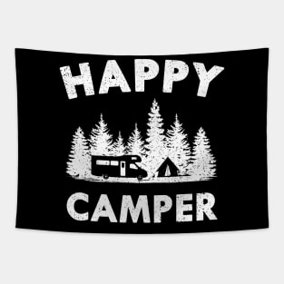 Happy Camper Motorhome Tent Forest Gift Tapestry