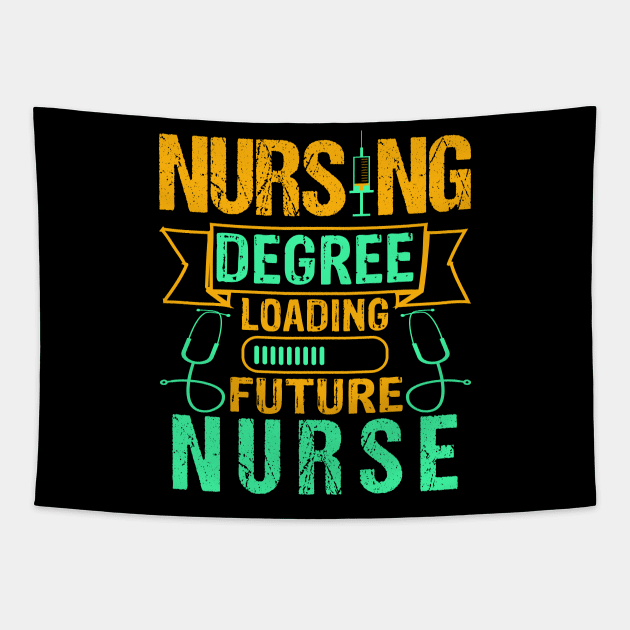 Future Nurse Funny Nursing Student Graduation Gift Tapestry by BadDesignCo