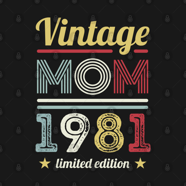 Disover Vintage Mom 1981 40th Birthday Gift Women Retro - Mum - T-Shirt