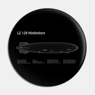 LZ 129 Hindenburg Zeppelin Airship - PDpng Pin