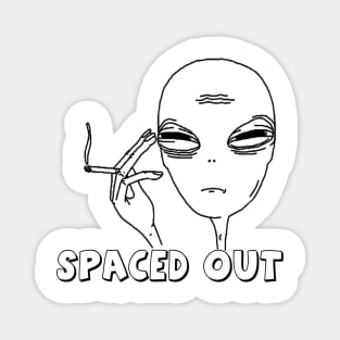 Spaced Out Alien Smoking Magnet