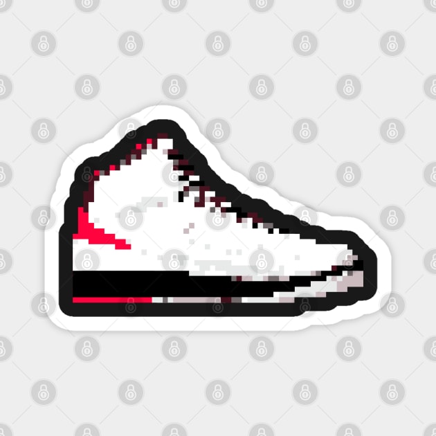 AIR JORDAN II RETRO PIXELATED ART SHOE COLLECTION Magnet by Buff Geeks Art