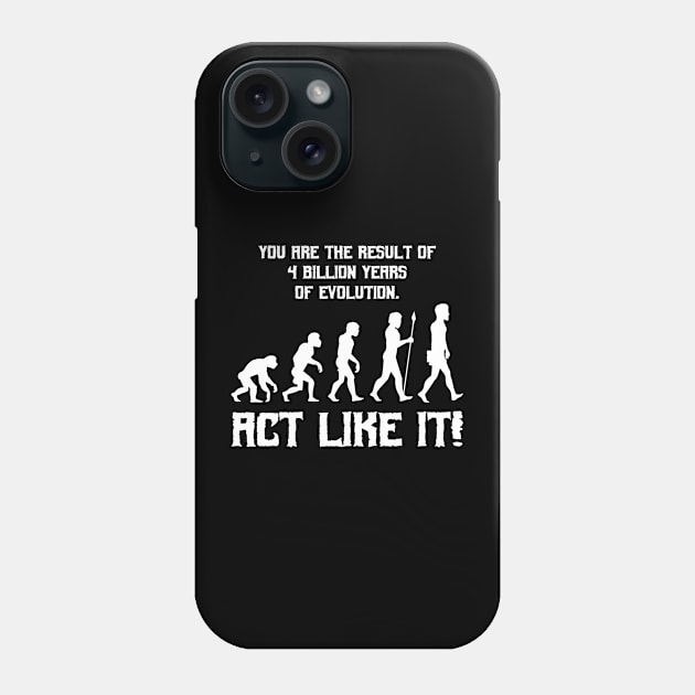 Evolution Darwin Humor Biology Phone Case by Krautshirts