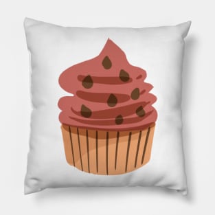 Chocolate cupcake cute graphic cooking sweet pastel style Pillow