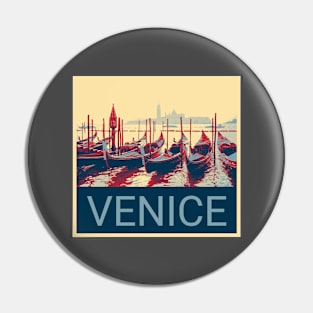 Venice - Shepard Fairey style design Pin