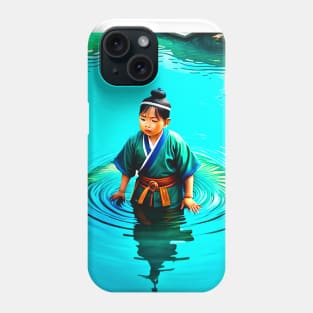 Oriental boy in the magical lake Phone Case