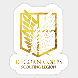 Attack On Titans Survey Corps Logo Aufkleber Teepublic De