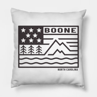 Visiting NC Mountain Cities Boone, NC Flag Pillow