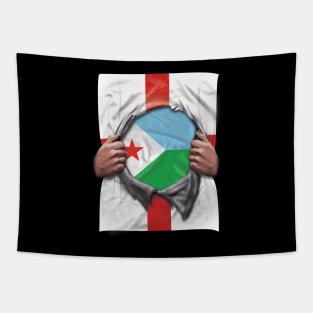 Djibouti Flag English Flag Ripped - Gift for Djiboutian From Djibouti Tapestry