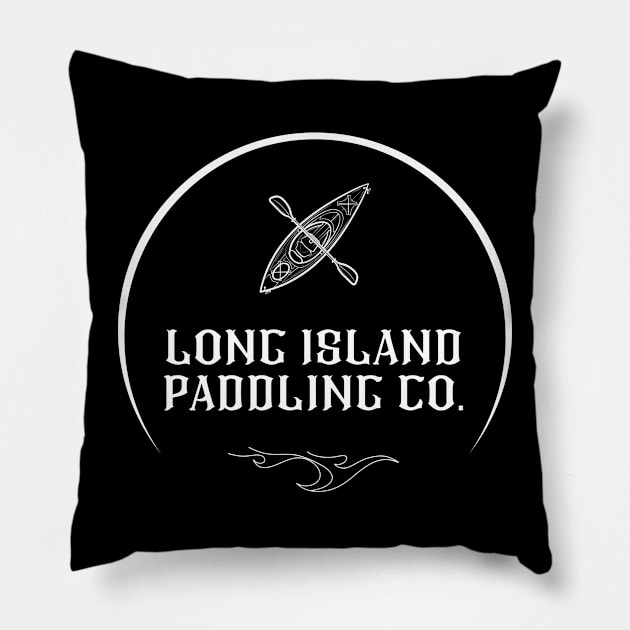 Long Island Paddling Co. T-Shirt with Kayak and Top Locations Pillow by LongIslandPaddlingCo