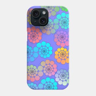 Graphic Spiraling Circles on Lavender Phone Case