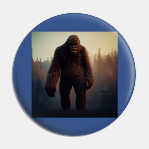 Sasquatch in Nature Pin by Grassroots Green