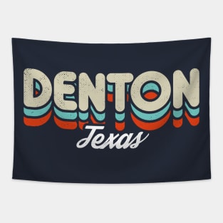 Retro Denton Texas Tapestry