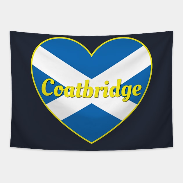 Coatbridge Scotland UK Scotland Flag Heart Tapestry by DPattonPD